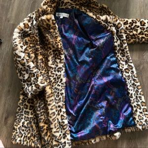 Faux fur lined coat
